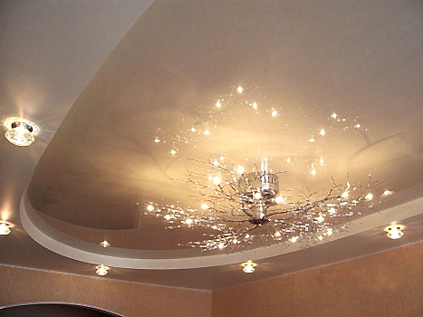 Многоуровневые натяжные потолки